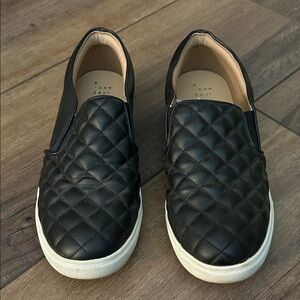 A New Day Men's Quilted Black Slip-On Loafers